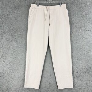 Lululemon New Venture Trouser Mens XL Tan Pique Tapered Pants Drawstring Stretch